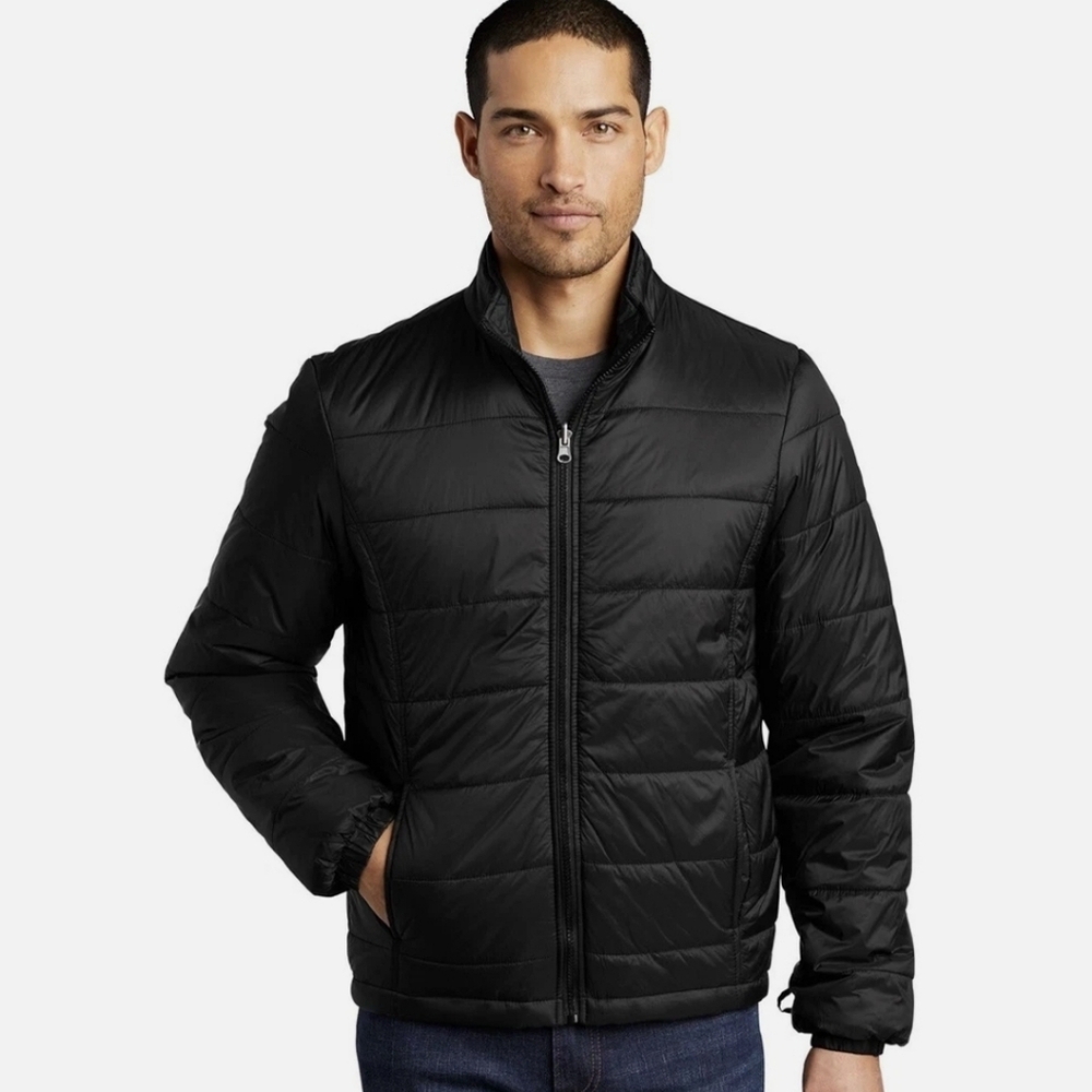Port Authority Black Quilted Micro Puffer Jacket